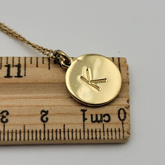 Kate Spade New York Initial K Pendant Necklace 12K Gold Plated One In A Million - Picture 6 of 8